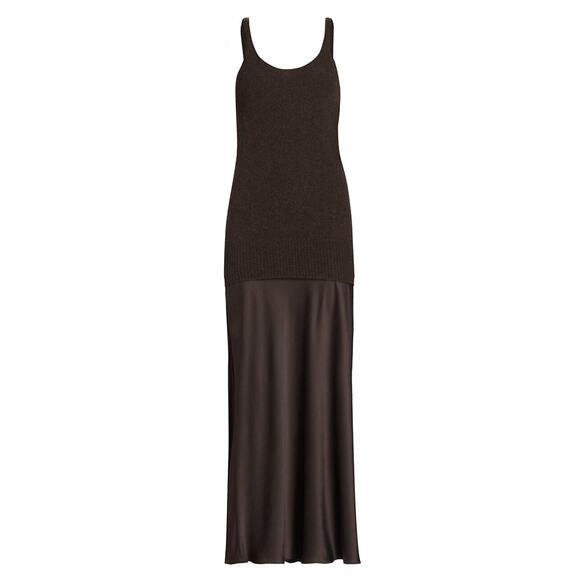 Christopher Esber 'Monument' Black Cashmere Cami Maxi Dress Size S - Picture 1 of 6